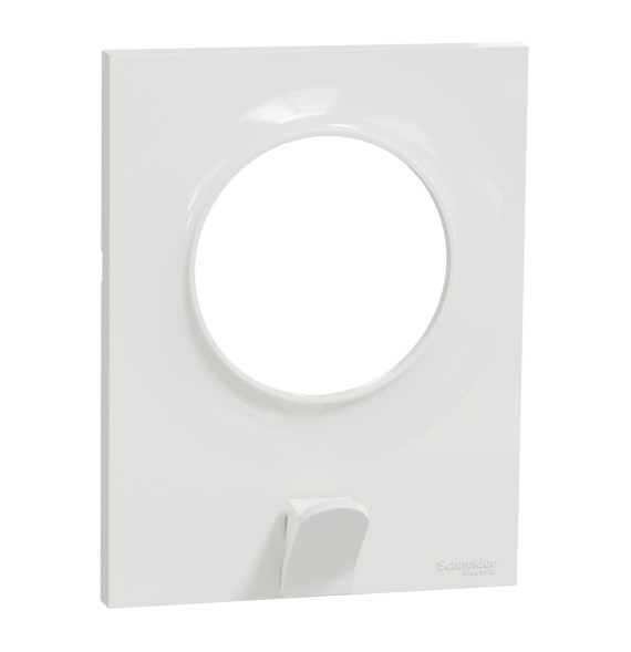Plaque de finition - blanc avec crochet multi-usage 1 poste