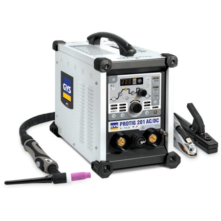 Poste à souder TIG avec torche SR 26DB - 4 M PROTIG 201 AC DC HF FV - GYS - 063945,Machine - Poste