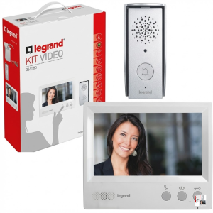 Kit portier vidéo (visiophone) avec interphone et écran 7 pouces - LEGRAND - 369580,Visiophone -