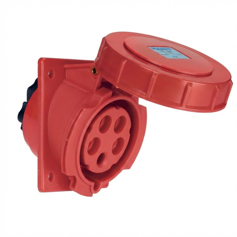 Prise industrielle encastrable directe 3P+T 63A NTC1-463AS6h/415V IP44 - CHINT - 444439,Prise &