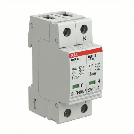Parafoudre OVR T2 -1P+N - Imax 40kA -230V - TT/TNS - ABB - 2CTB803872R1100,Parafoudre