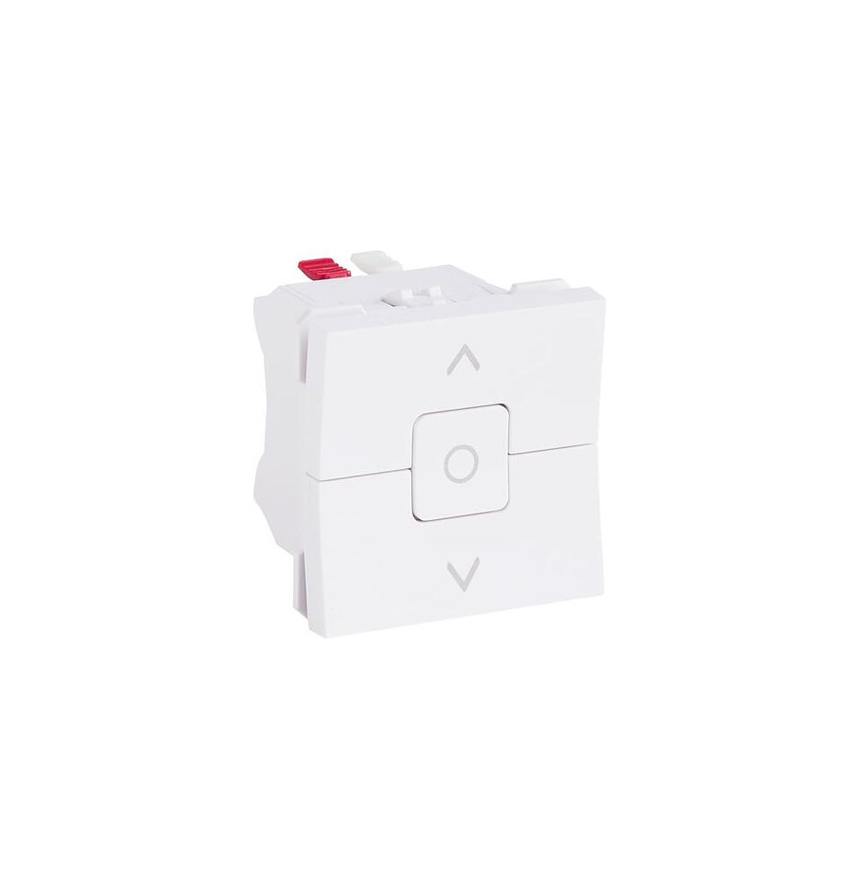 Interrupteur volet-roulant - 3 touches - 6A - 2 mod - Blanc - Interrupteur volet-roulant - 3 touches - 6A - 2 mod - Blanc -