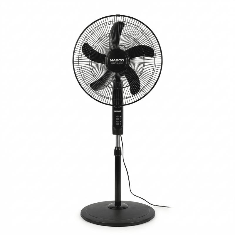 Ventilateur à pied Nasco – 3 vitesses – 18″ – Puissance 50W – 5 hélices – Contrôle manuel – NASCO-