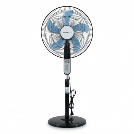 Ventilateur à pied Nasco – 3 vitesses – 18″ – Puissance 50W – 5 hélices – Contrôle manuel – NASCO -