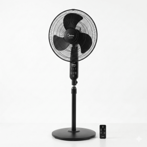 Ventilateur à pied avec télécommande Midea – 40W – 3 vitesses – 3 hélices – Midea -