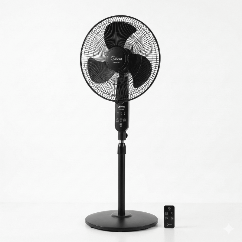 Ventilateur à pied avec télécommande Midea – 40W – 3 vitesses – 3 hélices – Midea -