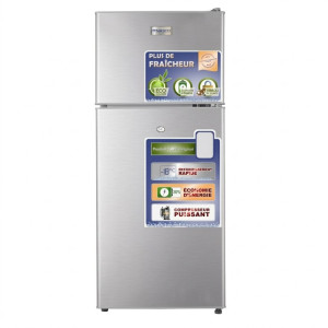 Réfrigérateur – 125 L (81 L + 44 L) – Avec clé – Silver – 220-240 V - NASCO – KNASF2-210,Frigo -