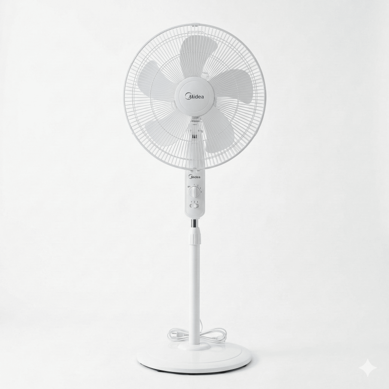 Ventilateur à pied – 16″ – 3 vitesses – 5 hélices – MIDEA - FS40-10D,Chauffage & ventilation
