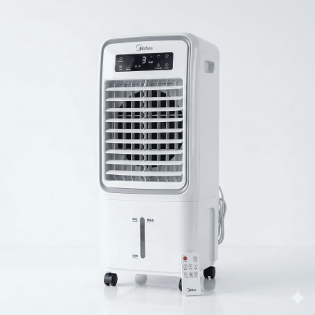 Ventilateur air cooler avec télécommande Midea – 3 vitesses Capacité du réservoir 50L – Midea -