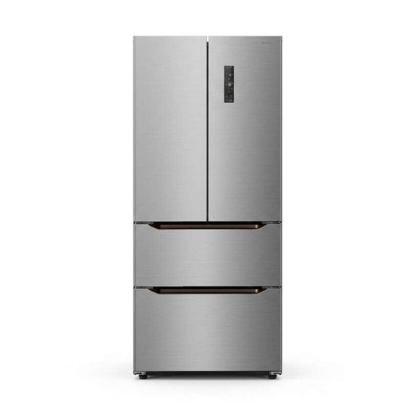 Réfrigérateur combiné – French Door – 2 tiroirs – Inox – 220-240 V – 348 L - NASCO –