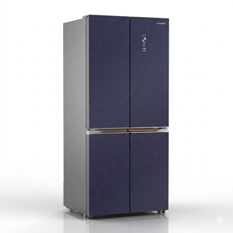 Frigo américain – 4 portes – 426 L – Gris – Fast Cooling – UAP Fresh – 220-240 V – R600a – NASCO -