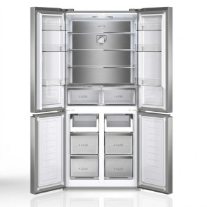 Frigo américain – 4 portes – 426 L – Gris – Fast Cooling – UAP Fresh – 220-240 V – R600a – NASCO -