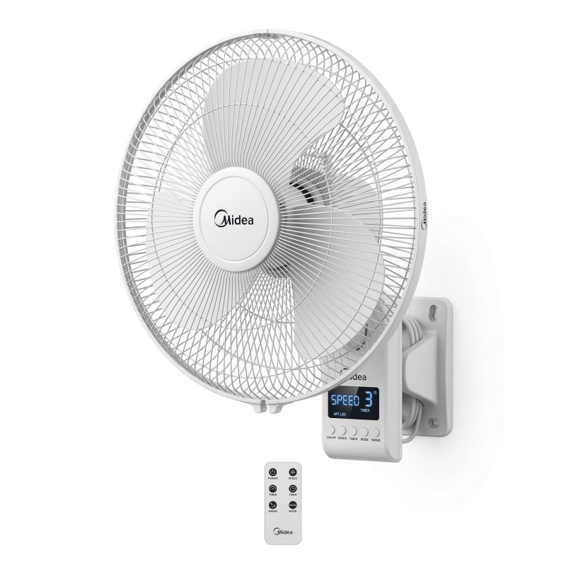 Ventilateur mural – 16″ – 3 vitesses – 3 hélices – 200W – Midea - FW40-7J,Chauffage & ventilation