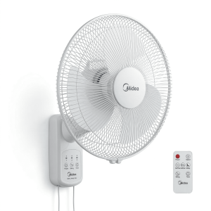 Ventilateur mural avec télécommande Midea – 16″ – 3 hélices – 3 vitesses – Midea -