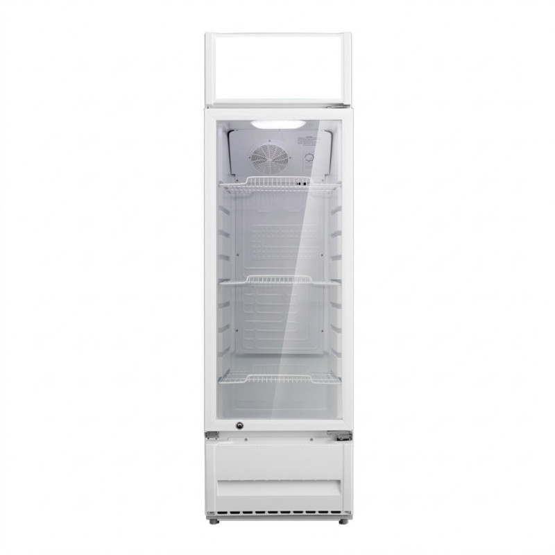 Refroidisseur - vitre-contour blanc - 211lt net - Nasco - MNAS-311S,Refroidisseur par capacité