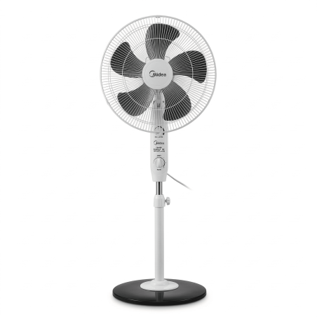 Ventilateur à pied Midea – 18″ – 55W – Hauteur réglable – 3 niveaux de vitesse – 5 hélices – Midea
