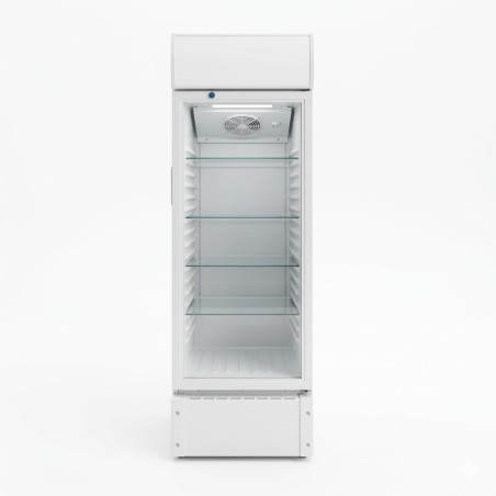 Refroidisseur vertical - 1 battant vitre - refroidisseur à ventilation - économie d’énergie 228 L -