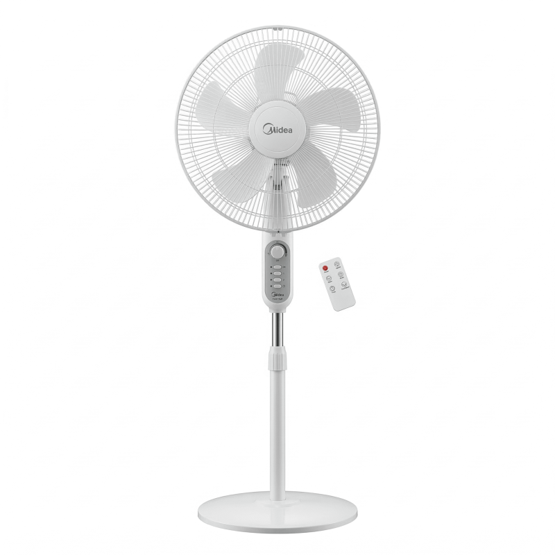 Ventilateur à pied télécommandé Midea – 16″ – 55W – 3 niveaux de vitesse – 5 hélices – Midea -