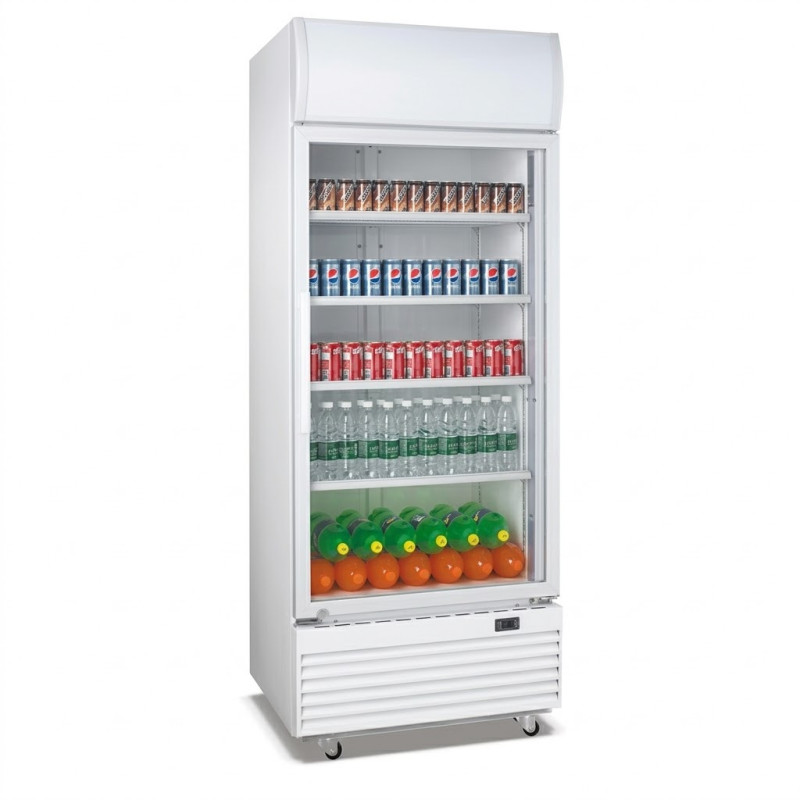 Refroidisseur vertical - 1 porte - économie d’énergie - 523 l net - dégivrage auto - Nasco -