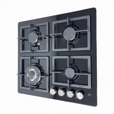Plaque de cuisson à gaz encastrable de 60 cm- Midea - GAZ_60G40ME007-GFT,Plaque de cuisson