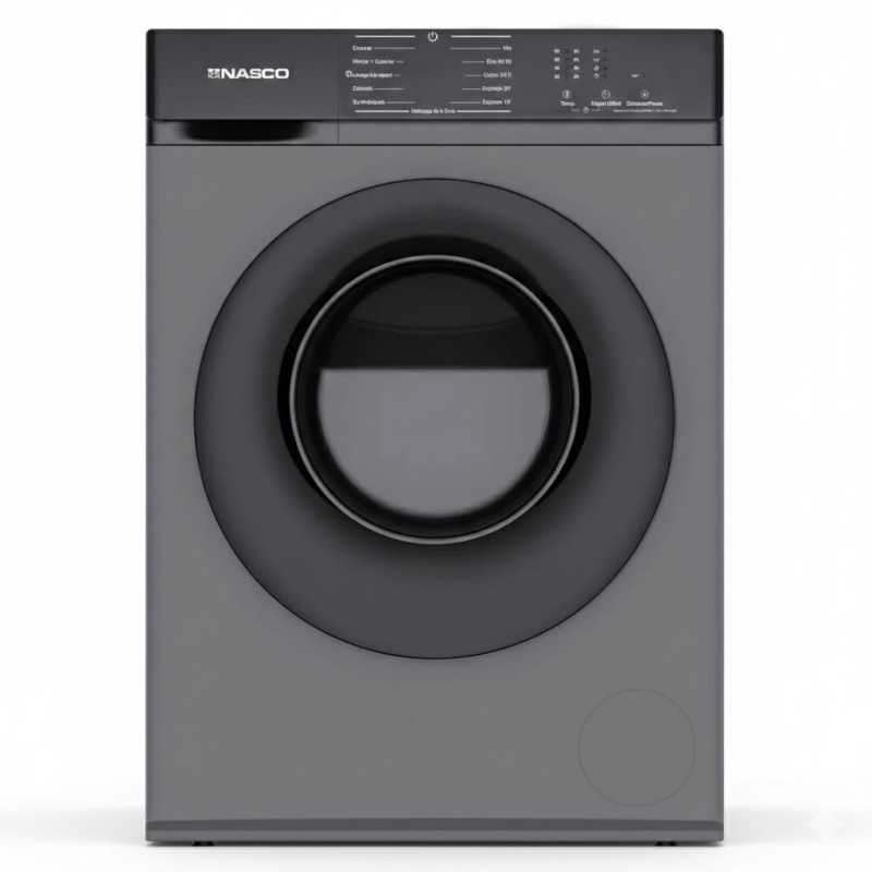 Machine à laver 6Kg - Front Load - Automatique - 1200Tpm, Inverter, Gris Fonce, 1750W, 220-240V -