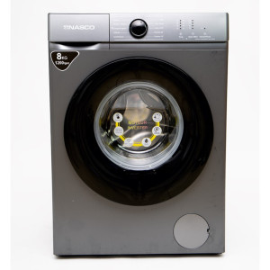 Machine à laver 8Kg - Front Load - Automatique - 1200Tpm, Inverter, Gris Fonce, 1750W, 220-240V -