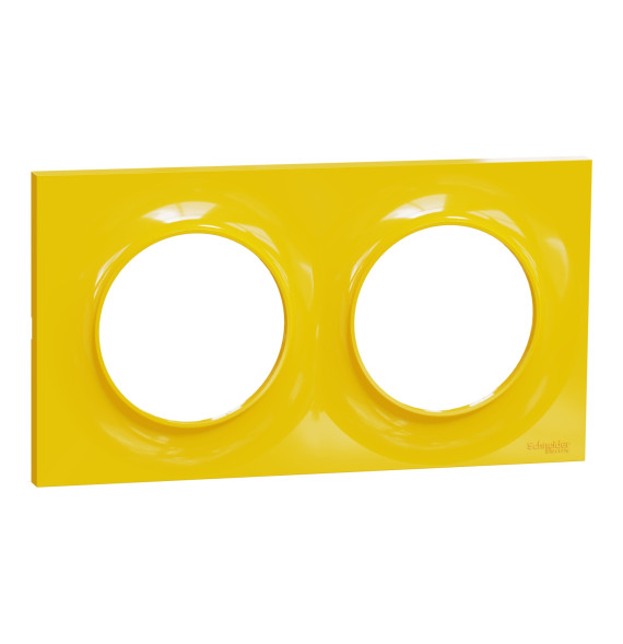 Plaque de finition Ambre - 2 postes horizontaux ou verticaux