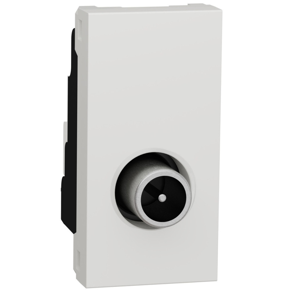 Prise télévision - TV mâle - individuel - 1 mod - Blanc - méca Prise télévision - TV mâle - individuel - 1 mod - Blanc - méca