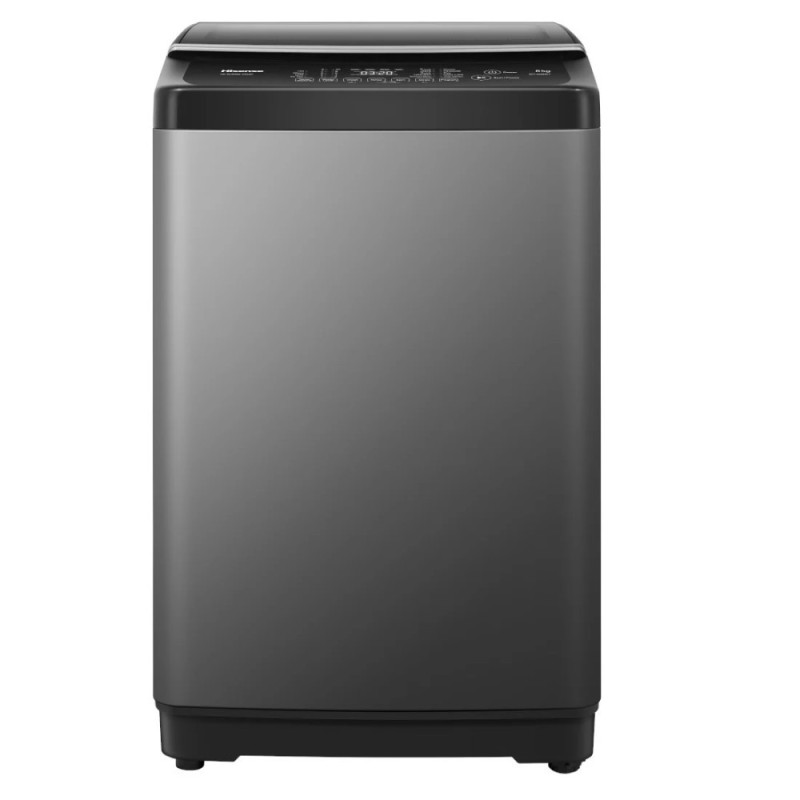 Machine à laver 8Kg 420W -Top Load - Titanium Grey - automatique - Hisense - WTJA802T,Machine à