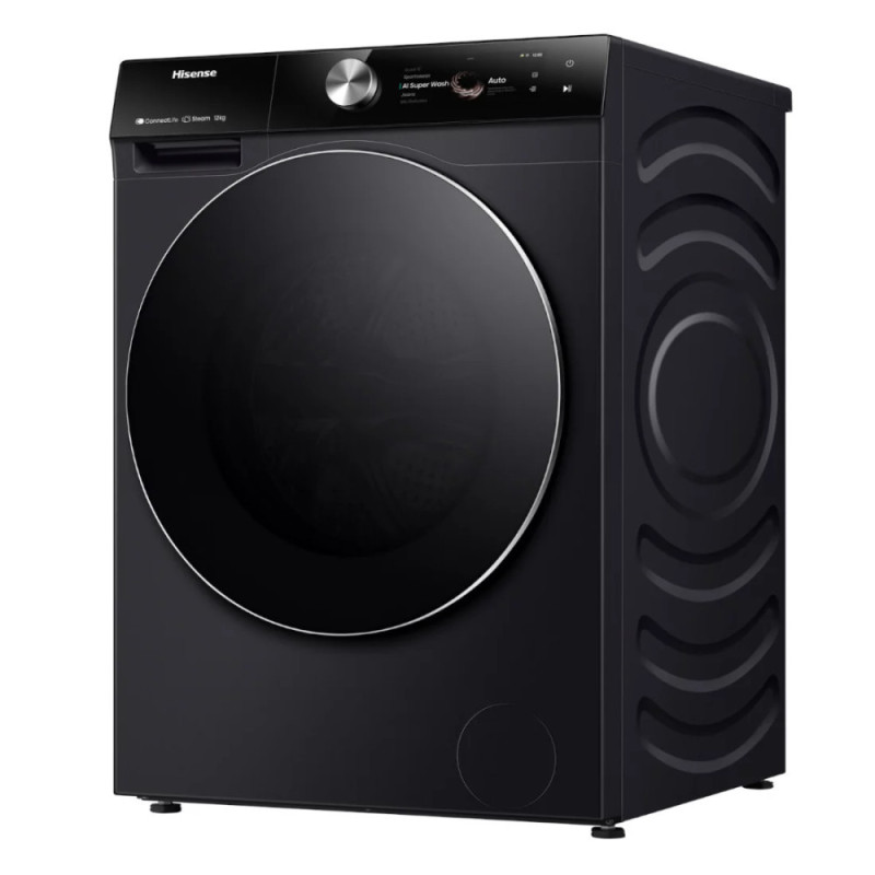 Machine à Laver 12 kg Premium 220-240V - Black - Hisense - WF7S1247BB,Machine à laver par Kilo