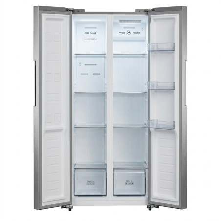 Réfrigérateur américain - 2 portes - 410l net (240l+170l) - inox - no frost - r600 - 220-240v -