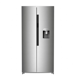 Réfrigérateur américain - 2 portes - 460l net (280l+180l) - distributeur d’eau - inox - no frost -