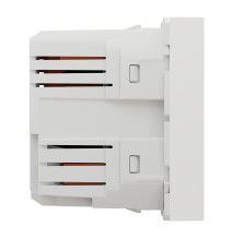 Chargeur USB double - 5Vcc - 1A + 2,1A - 2 modules - Blanc -