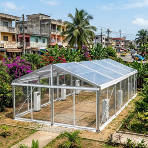 Location de  Chapiteau climatisé transparent 200 m2 (10x20m ) sans parquet