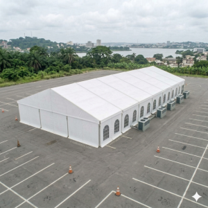 Location de Chapiteau climatisé 375 m2 (25x15m ) sans parquet