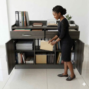 Armoire de rangement en bois - A03 - 124X40X90