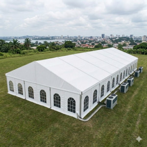 Location de Chapiteau climatisé 250 m2 (25x10m ) sans parquet