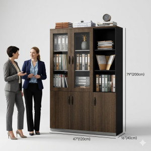Meuble de rangement mixte en bois - 120X40X200 - 813