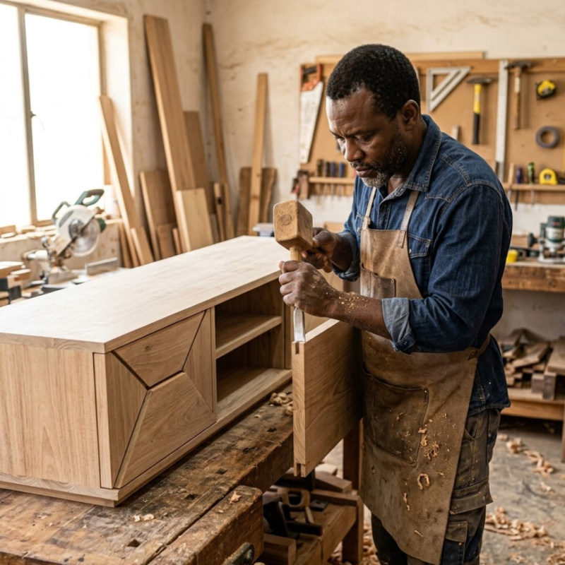 Meuble TV Sur Mesure - Conception, Fabrication et Installation sur mesure