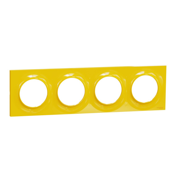 Plaque de finition Ambre - 4 postes horizontaux ou verticaux