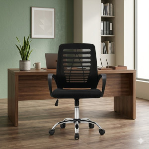 Chaise de Bureau Ergonomique Mesh Noir Premium