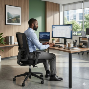 Chaise de Bureau Ergonomique en Maille Respirante