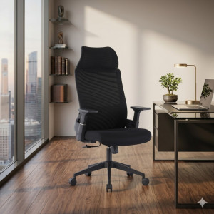 Fauteuil Ergonomique Professionnel Haut de Gamme avec Appui-Tête Intégré