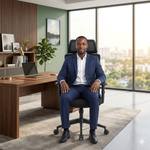 Fauteuil Ergonomique Professionnel Haut de Gamme avec Appui-Tête Intégré