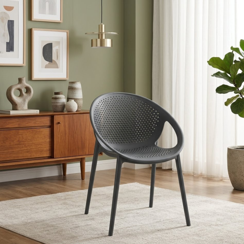 Chaise moderne en plastique 59 x 57 x 82 cm,Chaise