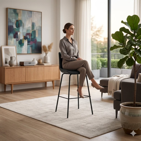 Tabouret de bar scandinave - 52 x 47 x 108 cm