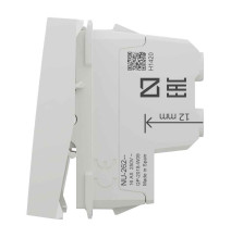 Interrupteur bipolaire - 16A - 2 mod - Blanc - méca seul -