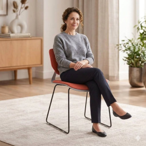 Chaise visiteur moderne - 54 x 45 x 78.5 cm - Achat / Vente