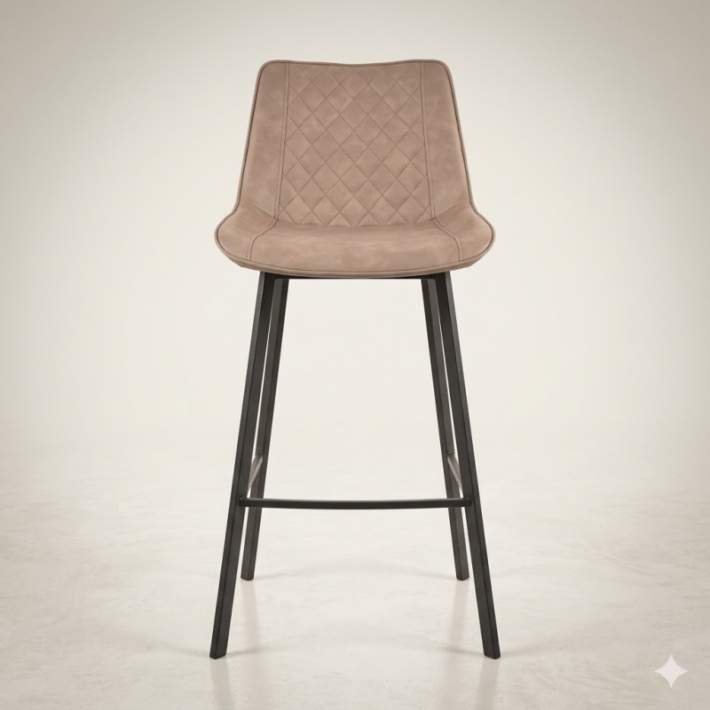 Tabouret de Bar Industriel Rembourrée – Design Contemporain