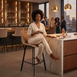 Tabouret de Bar Industriel Rembourrée – Design Contemporain